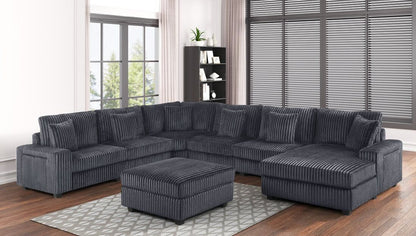 HH Bazooka Charcoal 7 PC Sectional