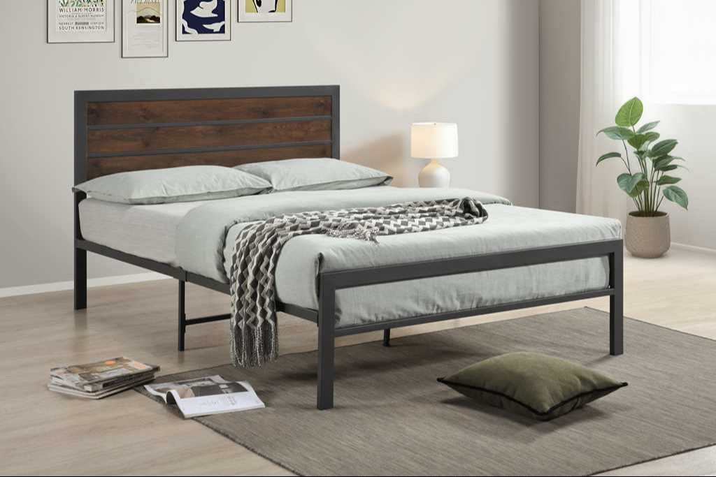 HH BM10 Twin & Full Platform Bed |Brown Series|