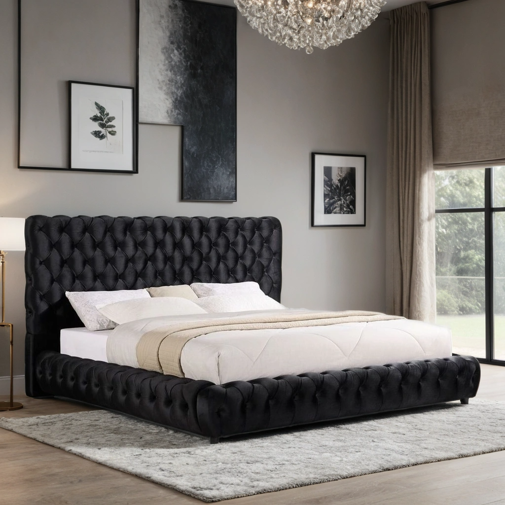 HH Dream Velvet Platform | Black | Queen, King