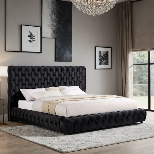 HH Dream Velvet Platform | Black | Queen, King