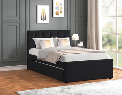 HH MAYA Platform Bed w/Trundle | Twin & Full | Black |