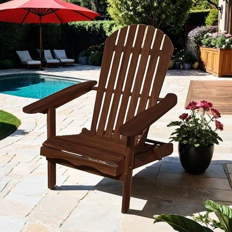FoA Driftwood Adirondack Chair | Chair | Dark Brown |