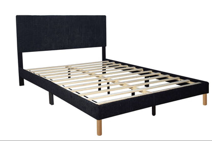 HH 205 Upholstered Platform| Black | Twin, Full