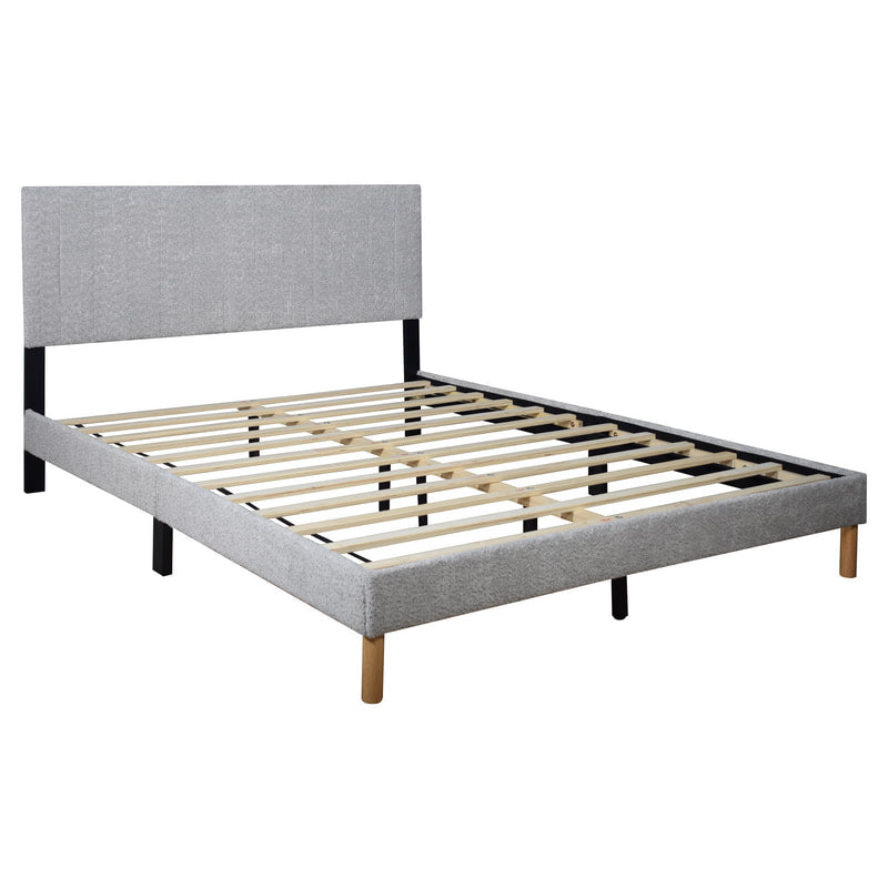 HH 210 Fabric Upholstery Platform| Light Gray | Twin, Full, Queen, King