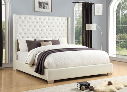 HH 323 6ft Upholstered Diamond | White | Queen, King
