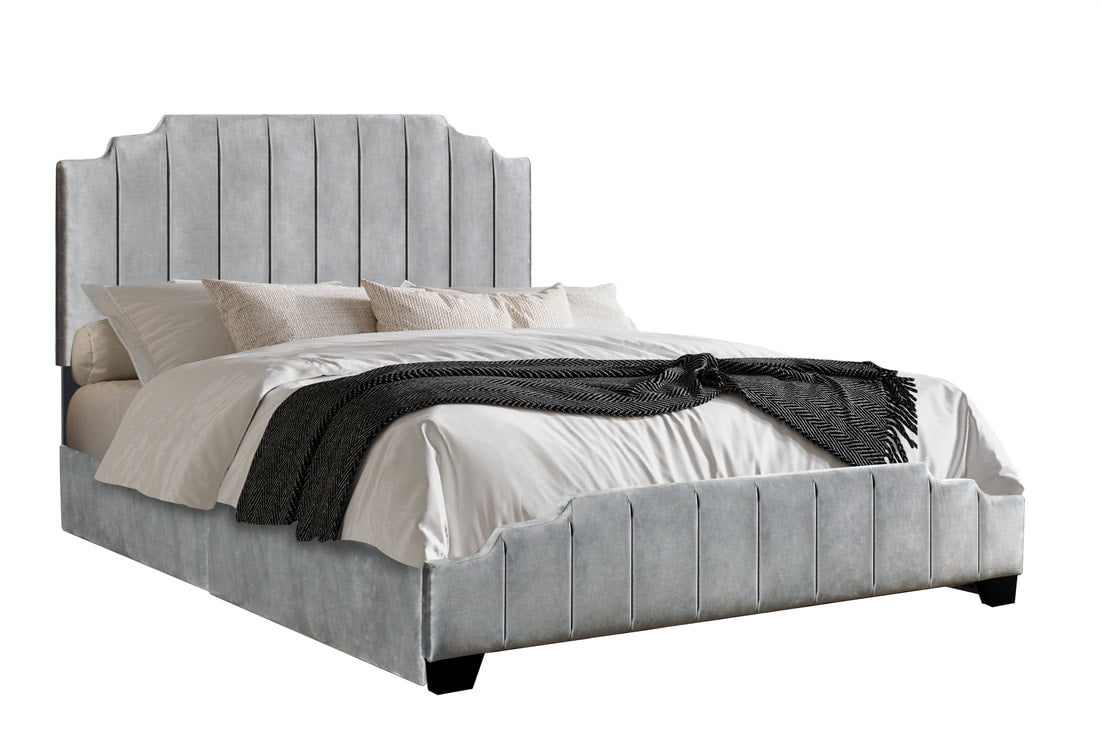 HH 970 Velvet Platform | Gray | Queen, King