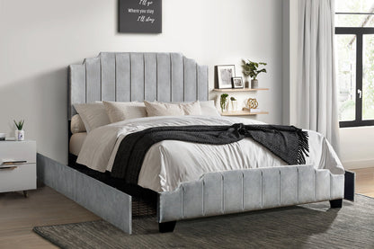 HH 970 Velvet Platform | Gray | Queen, King