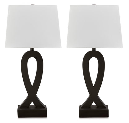 HH Markellton Table Lamp Set of 2 | Black |