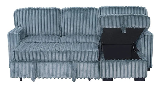 Charcoal Reversible Sectional With Pull-Out Bed HH