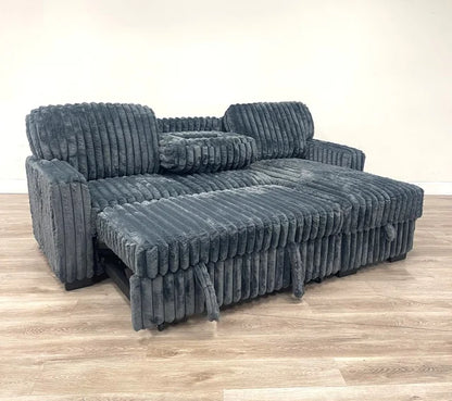 Charcoal Reversible Sectional With Pull-Out Bed HH