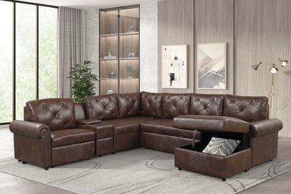 HH Winston Power Reclining Sectional |w/Pull-Out Bed|